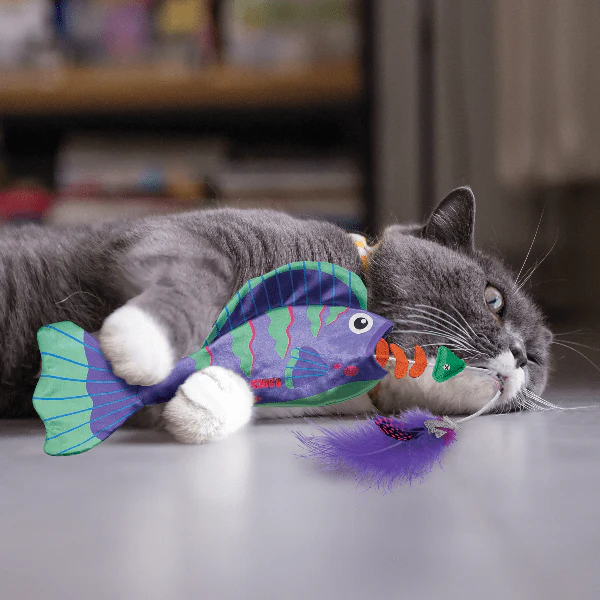 KONG Wrangler Angler Fish Cat Toy - Image 2