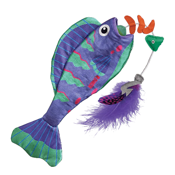 KONG Wrangler Angler Fish Cat Toy - Image 3