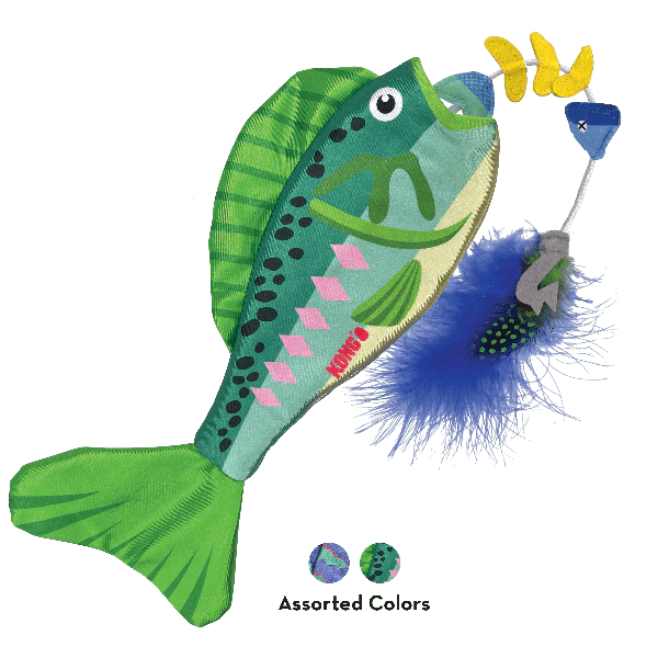 KONG Wrangler Angler Fish Cat Toy - Image 4