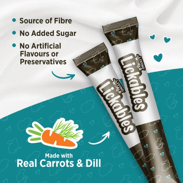 Living World Lickables Small Animal Treat - Carrot & Dill - Image 2