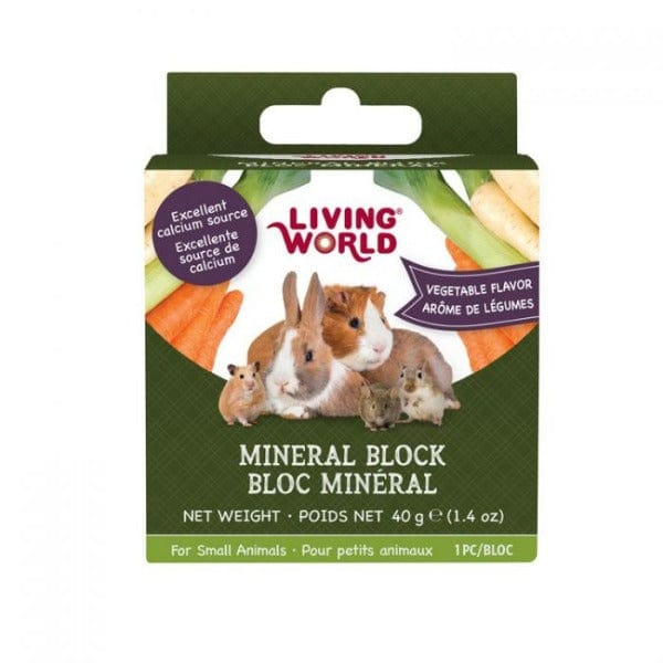 Living World Vegetable Flavour Mineral Block for Small Animals - Image 3