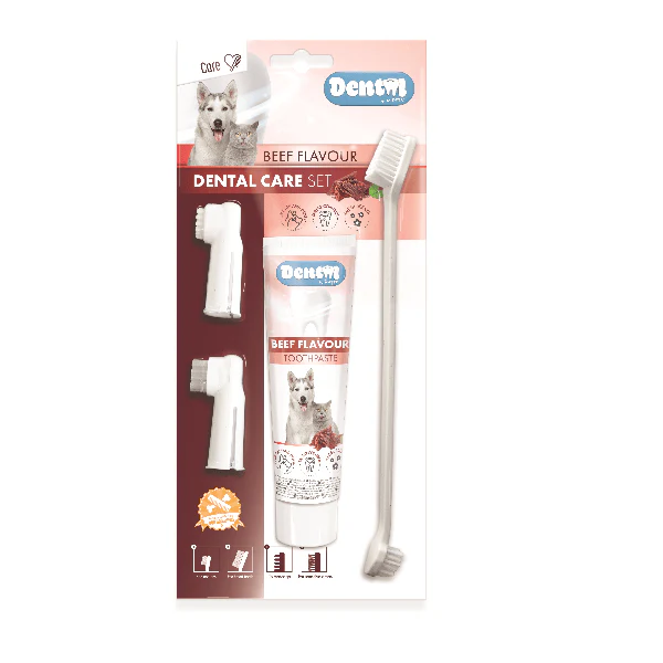 M-PETS Dental Care Set; Beef Flavour