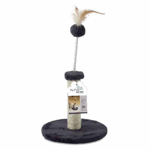 M-PETS My First Cat Tree Feather Grey