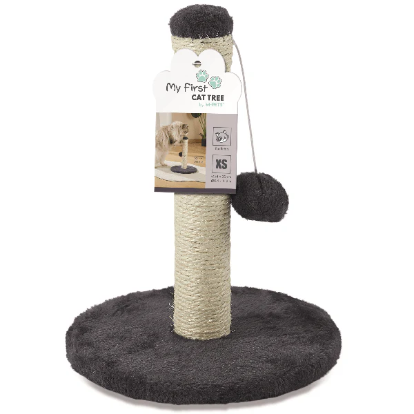 M-PETS My First Cat Tree Pompom Grey