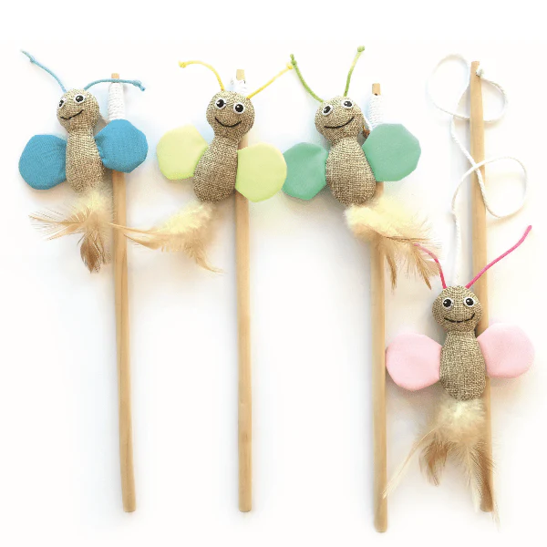 M-PETS Play Butterfly Cat Wand - Image 2