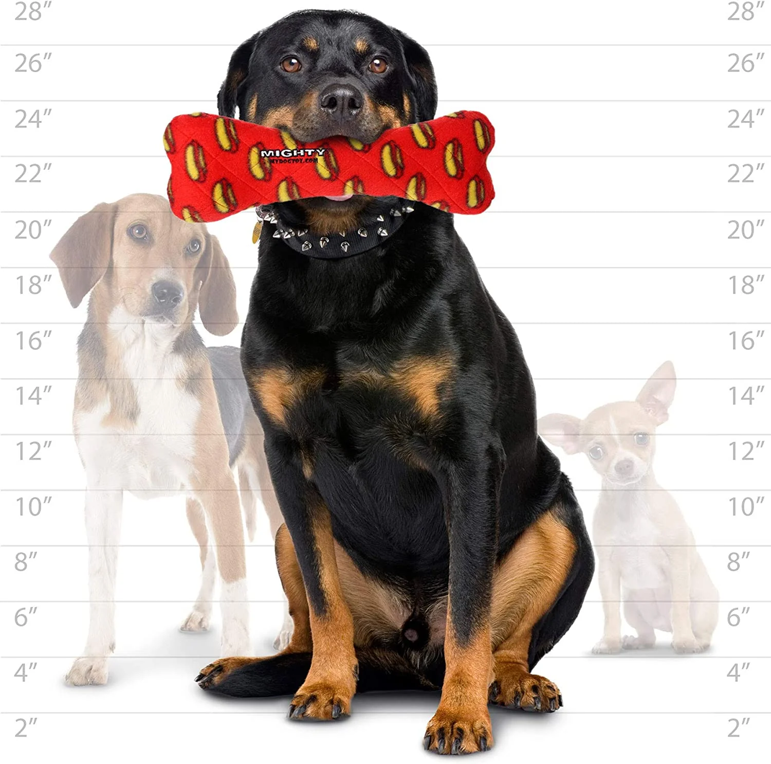 Tuffy Mighty Bones Red Dog Toy - Image 3