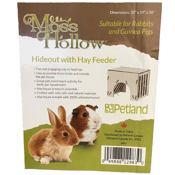 Moss Hollow Hideout with Hay Feeder - Image 2