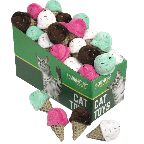 Multipet Ice Cream Cone Cat Toy