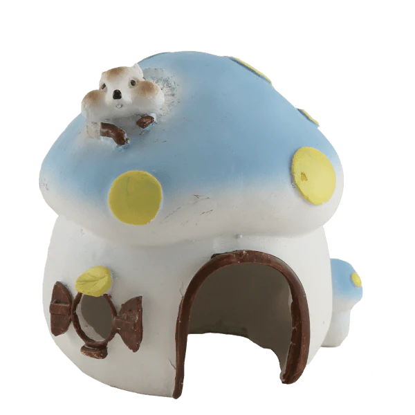 Fish Gear Mushroom House Aquarium Ornament