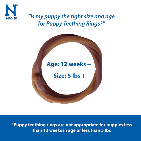 N-Bone Grain Free Puppy Teething Rings Blueberry & BBQ Flavour - Image 2
