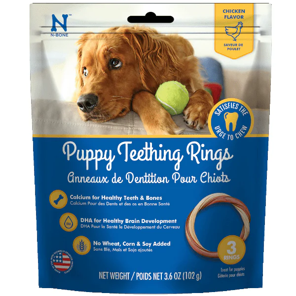 N-Bone Puppy Teething Rings; Chicken Flavour