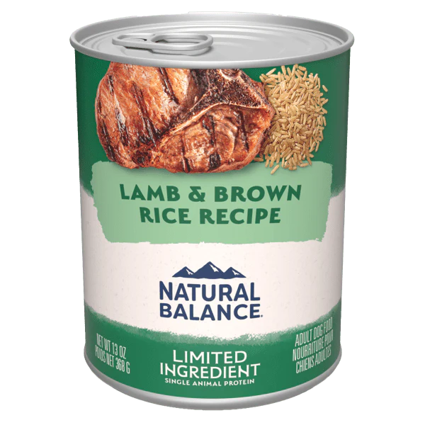 Natural Balance Limited Ingredient Lamb & Brown Rice Recipe Canned Dog Food