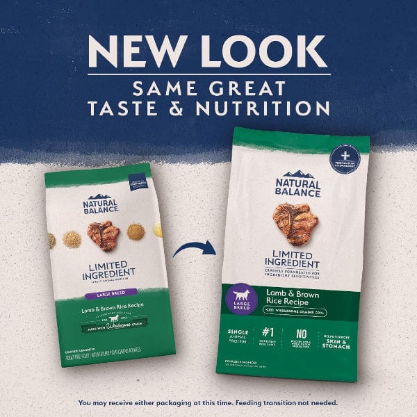 Natural Balance Limited Ingredient Lamb & Brown Rice Large Breed Recipe Dry Dog Food, 26lb - Image 2