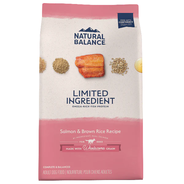 Natural Balance Limited Ingredient Salmon & Brown Rice Recipe Dry Dog Food, 24lb