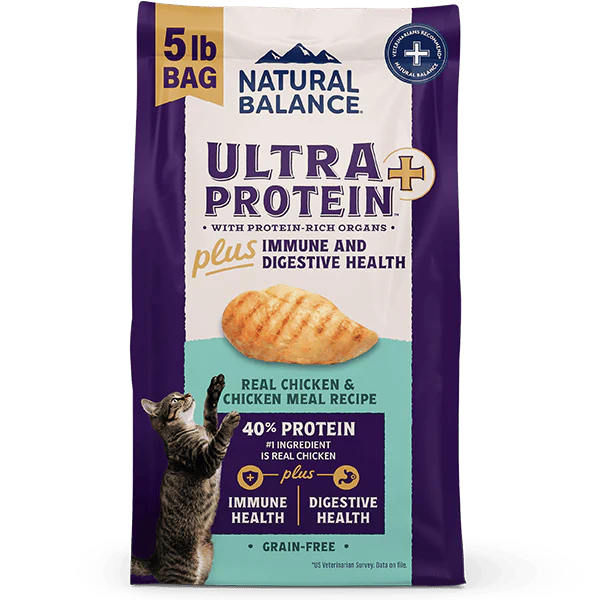 Natural Balance Original Ultra Protein+ Immune and Digestive Health Real Chicken & Chicken Meal Recipe Dry Cat Food