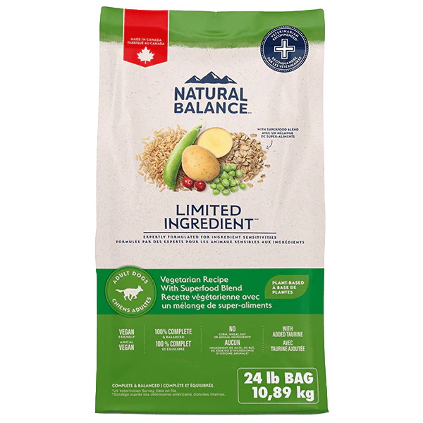 Natural Balance Vegetarian Recipe with Superfood Blend Dry Dog Food, 24lb