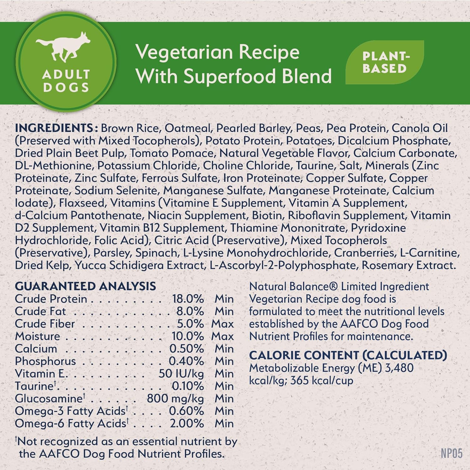 Natural Balance Vegetarian Recipe with Superfood Blend Dry Dog Food, 24lb - Image 7
