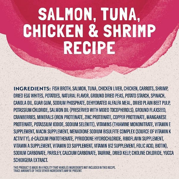 Natural Balance Platefulls Salmon, Tuna, Chicken & Shrimp Recipe Morsels in Gravy Cat Food Pouch - Image 4