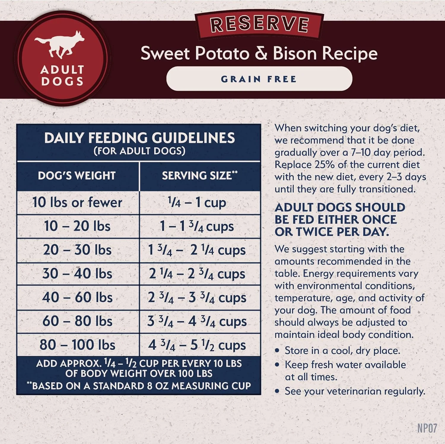 Natural Balance Reserve Sweet Potato & Bison Recipe Dry Dog Food, 22lb - Image 8