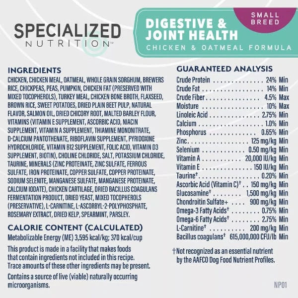Natural Balance Specialized Nutrition Small Breed Digestive & Joint Health Adult Dry Dog Food - Image 6