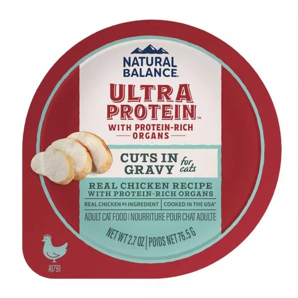 Natural Balance Ultra Protein Real Chicken Recipe With Protein-Rich Organs Cuts in Gravy Cat Food
