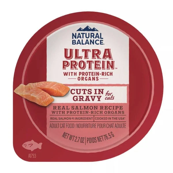 Natural Balance Ultra Protein Real Salmon Recipe With Protein-Rich Organs Cuts in Gravy Cat Food
