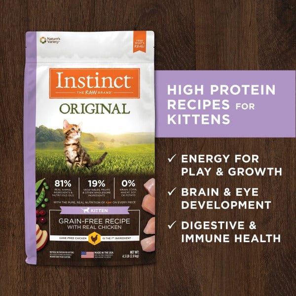 Instinct Original Real Chicken Recipe Dry Kitten Food, 4.5lb - Image 2