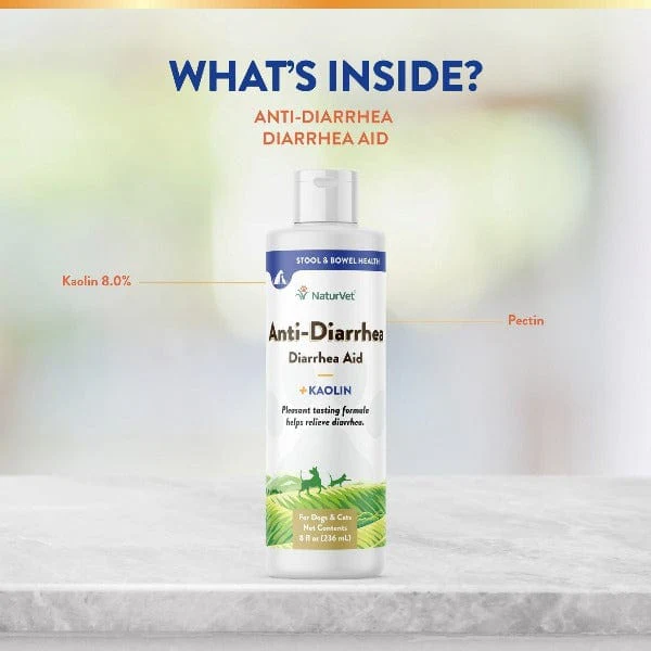 NaturVet Anti-Diarrhea Liquid plus Kaolin for Dogs & Cats - Image 3