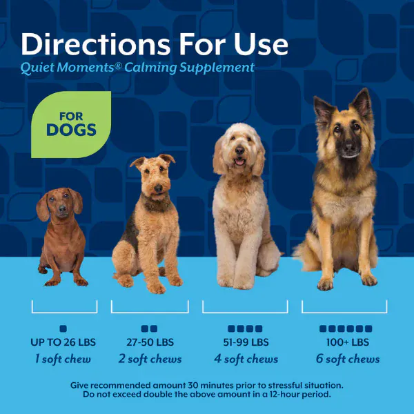 NaturVet Quiet Moments Calming Aid Plus Melatonin Soft Chews For Dogs - Image 5