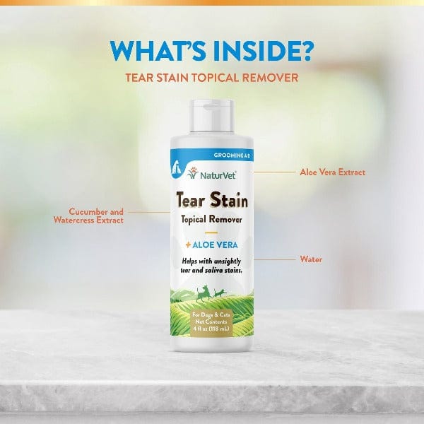 NaturVet Topical Tear Stain Remover with Aloe For Dogs & Cats - Image 6