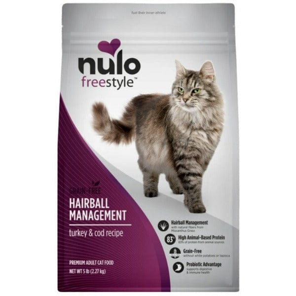Nulo Freestyle High-Protein Hairball Management Turkey & Cod Recipe Dry Cat Food, 5lb
