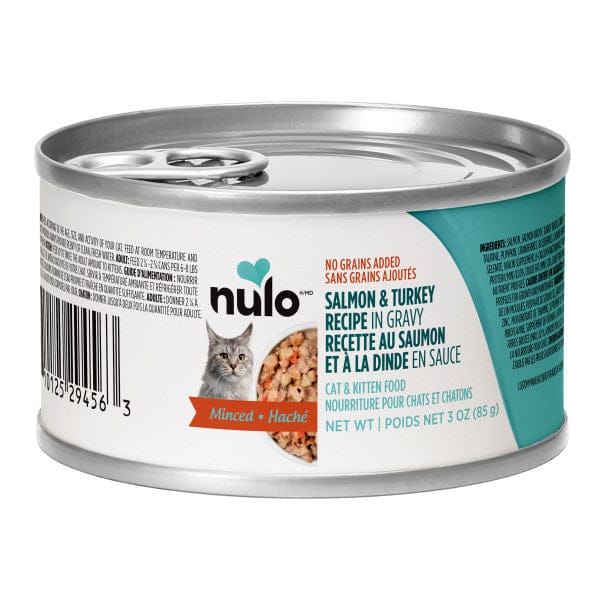 Nulo Minced Salmon & Turkey in Gravy Recipe Canned Cat Food, 3oz - Image 2