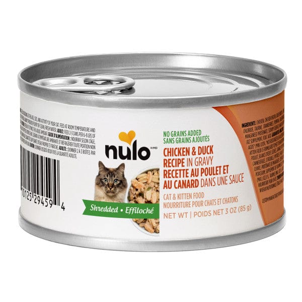 Nulo Shredded Chicken & Duck in Gravy Recipe Canned Cat Food, 3oz