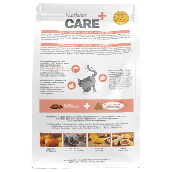 Nutrience Care+ Sensitive Skin & Stomach Hypoallergenic Dry Cat Food - Image 5