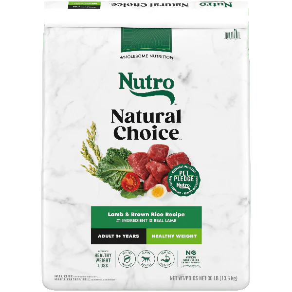 Nutro Natural Choice Lamb & Brown Rice Healthy Weight Adult Dry Dog Food, 30lb - Image 2