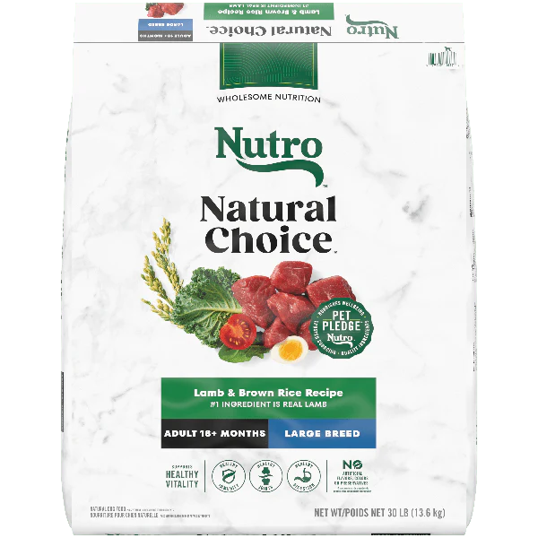 Nutro Natural Choice Lamb & Brown Rice Large Breed Adult Dry Dog Food, 30lb - Image 2