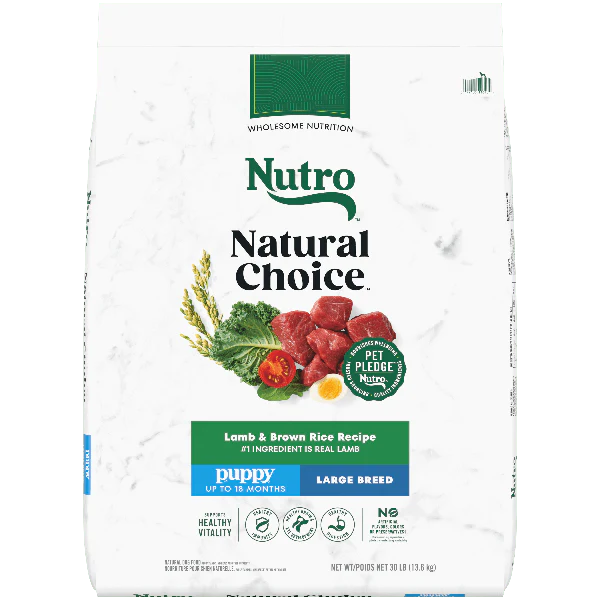 Nutro Natural Choice Lamb & Brown Rice Large Breed Puppy Dry Dog Food, 30lb - Image 2