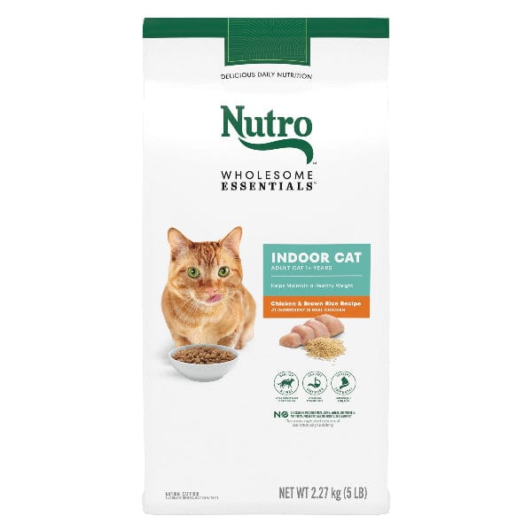 Nutro Wholesome Essentials Chicken & Brown Rice Indoor Adult Dry Cat Food, 2.27kg