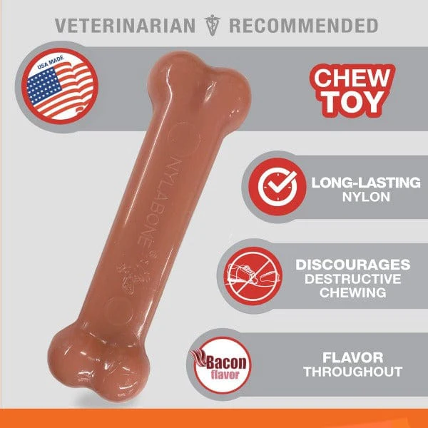 Nylabone Power Chew Bacon & Chicken Durable Dog Chew Toy Pack - Image 2