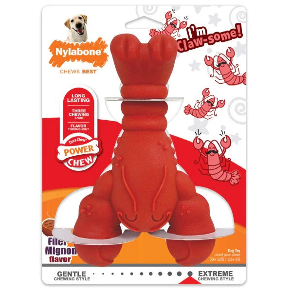 Nylabone Power Chew Lobster Dog Toy - Image 10