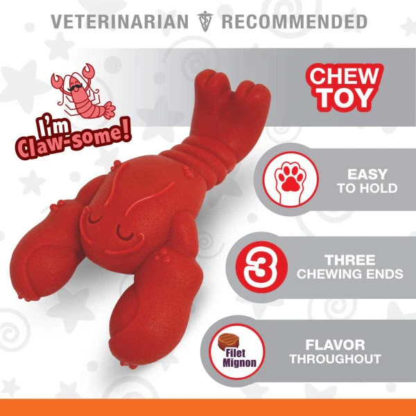 Nylabone Power Chew Lobster Dog Toy - Image 2