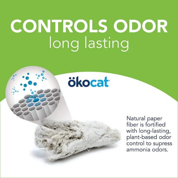 ökocat Dust Free Non-Clumping Paper Pellet Cat Litter, 8lb - Image 3