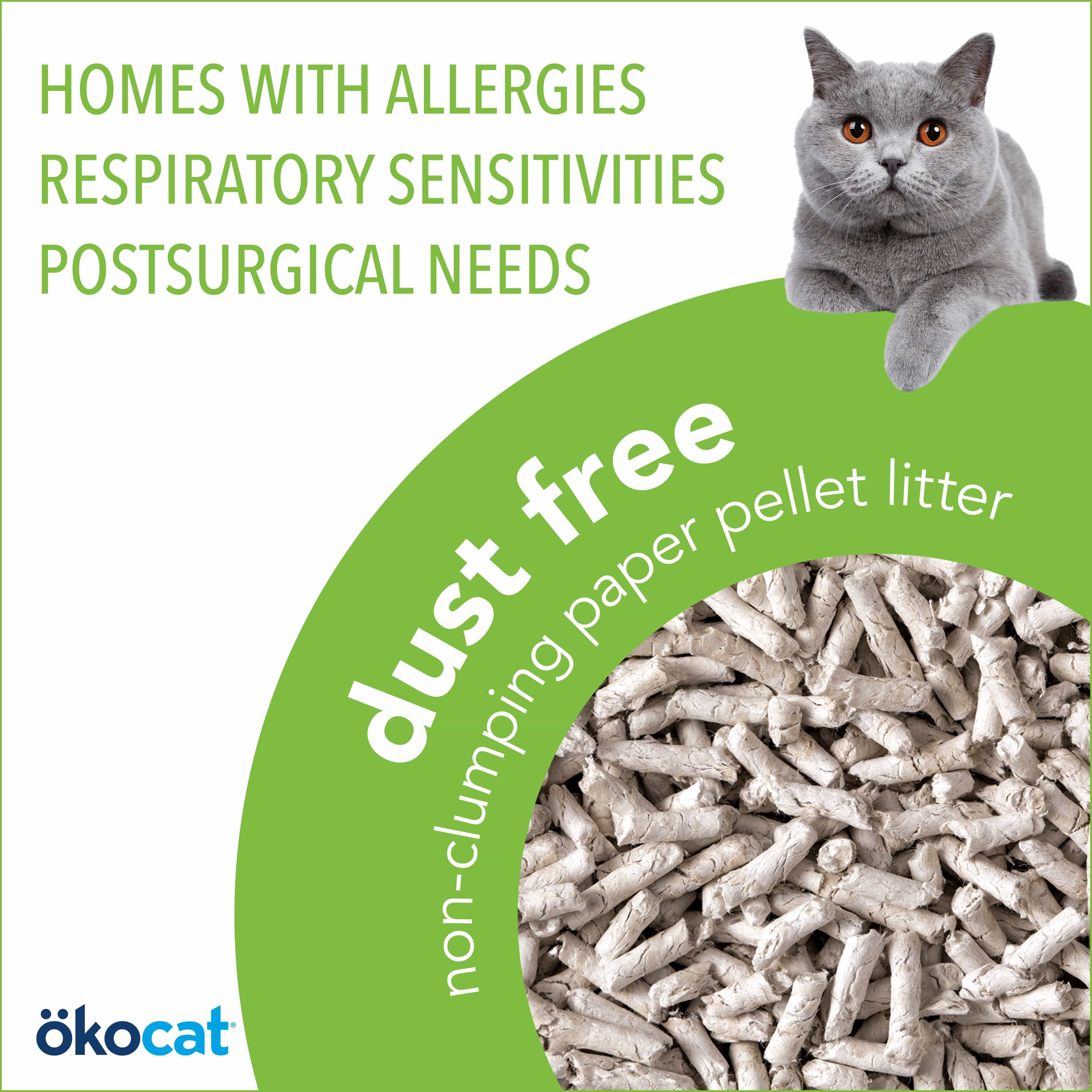 ökocat Dust Free Non-Clumping Paper Pellet Cat Litter, 8lb - Image 4