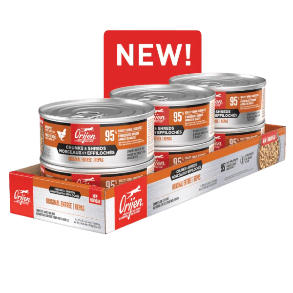 Orijen Original Chunks & Shreds Entrée Canned Cat Food, 5.5oz - Image 6