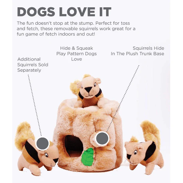 Outward Hound Hide A Squirrel Plush Dog Toy Puzzle - Image 2
