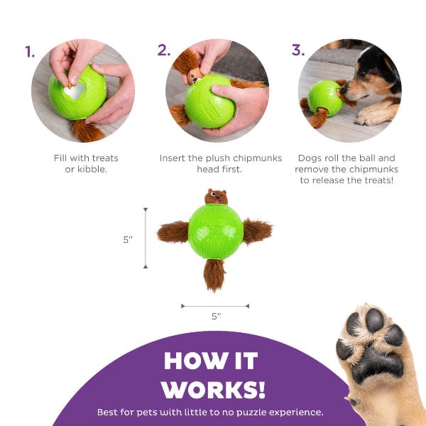 Outward Hound Snuffle N' Treat Ball Holiday Puzzle Dog Toy - Image 3