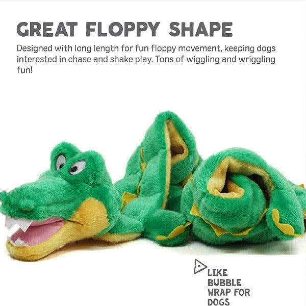 Outward Hound Squeaker Matz Plush Gator Dog Toy - Image 3