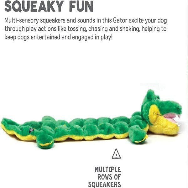 Outward Hound Squeaker Matz Plush Gator Dog Toy - Image 4