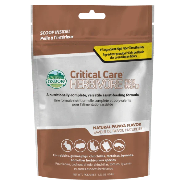 Oxbow Critical Care Herbivore; Fine Grind Papaya