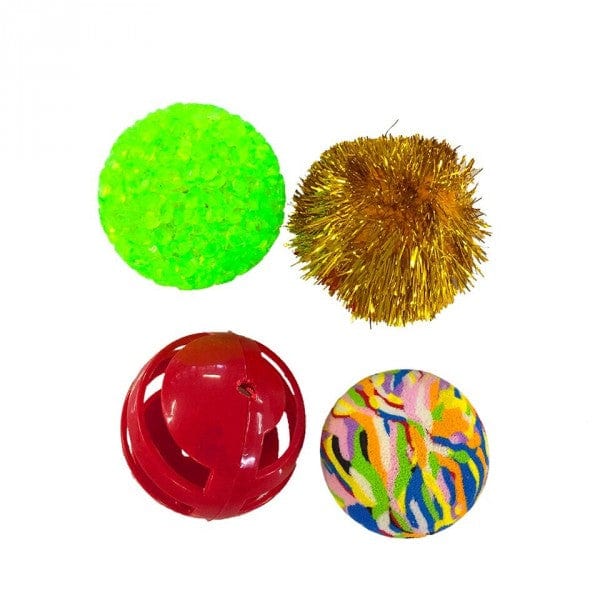 Pawise 4 Pack Assorted Balls Cat Toy - Image 2